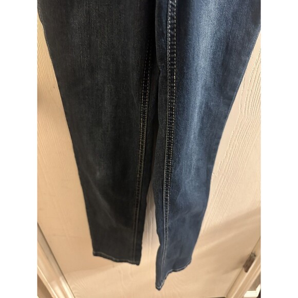 Kohl’s SO Girls Size 8 Dark Blue Denim Overalls Straight Leg Jeans with Pockets - Picture 4 of 8